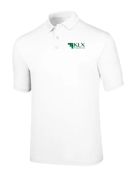 Callaway Opti-Dri White Chev Polo w/KLX Logo