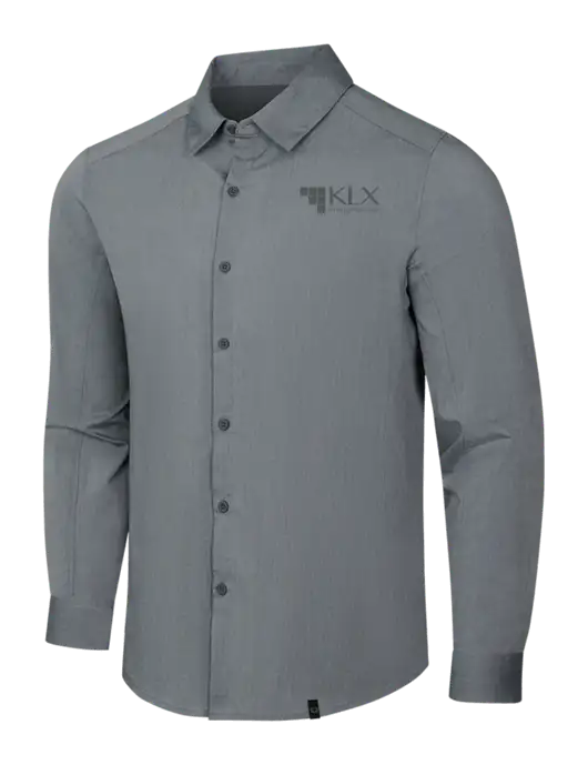 OGIO Medium Grey Heather Commuter Woven Shirt w/KLX Logo