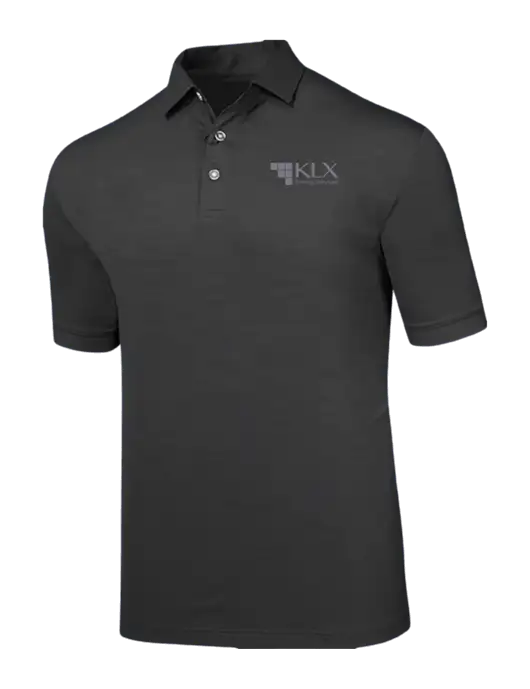 Callaway Black Fashion Tonal Polo w/KLX Logo