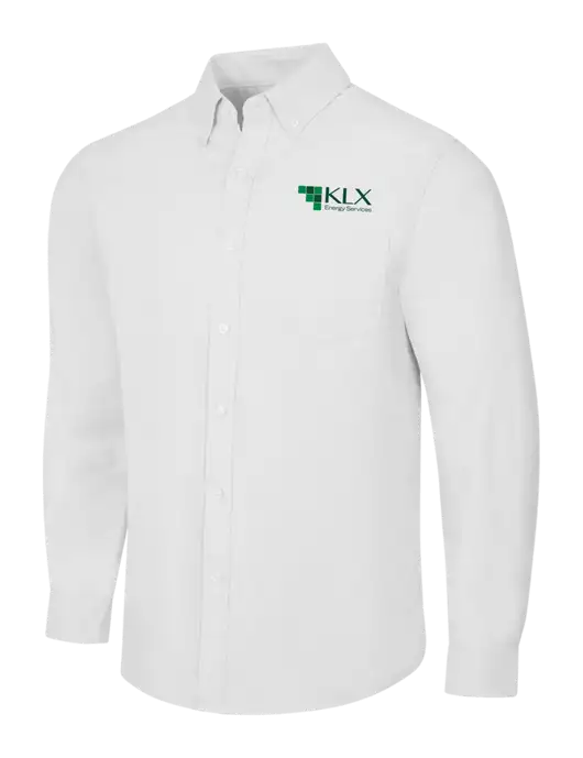 White SuperPro Oxford Shirt w/KLX Logo