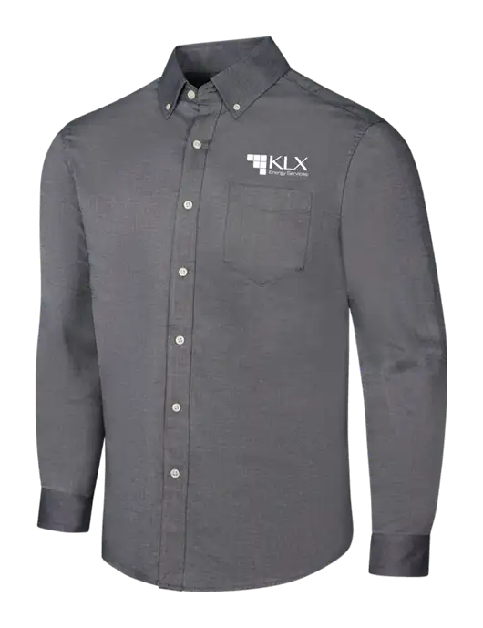 Dark Grey SuperPro Oxford Shirt w/KLX Logo