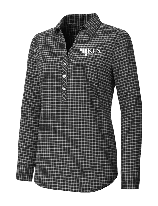 Womens Dark Grey/White City Stretch Shirt w/KLX Logo