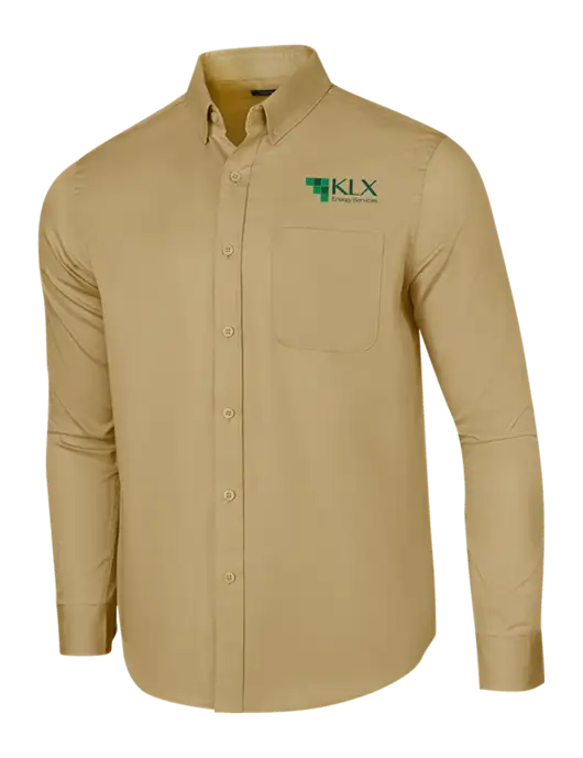 Long Sleeve Dark Tan Superpro React Twill Shirt w/KLX Logo