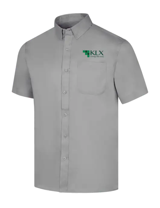 Short Sleeve Light Grey Superpro React Twill Shirt w/KLX Logo