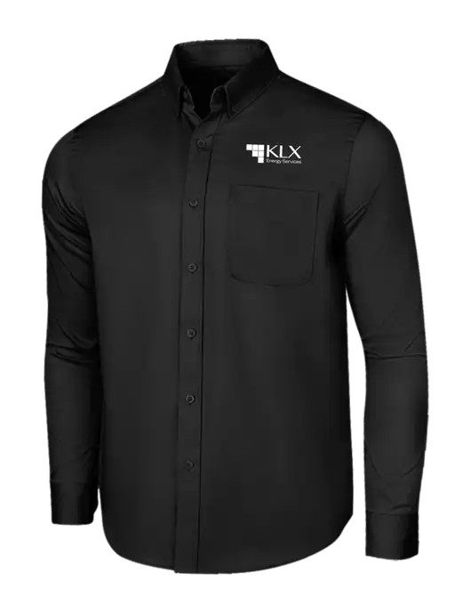 Long Sleeve Deep Black Superpro React Twill Shirt w/KLX Logo