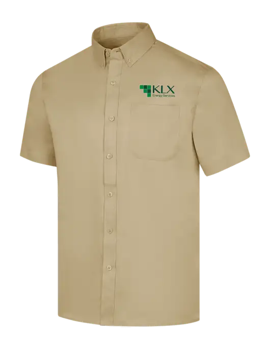 Short Sleeve Dark Tan Superpro React Twill Shirt w/KLX Logo