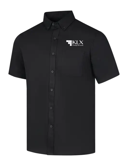 Short Sleeve Deep Black Superpro React Twill Shirt w/KLX Logo