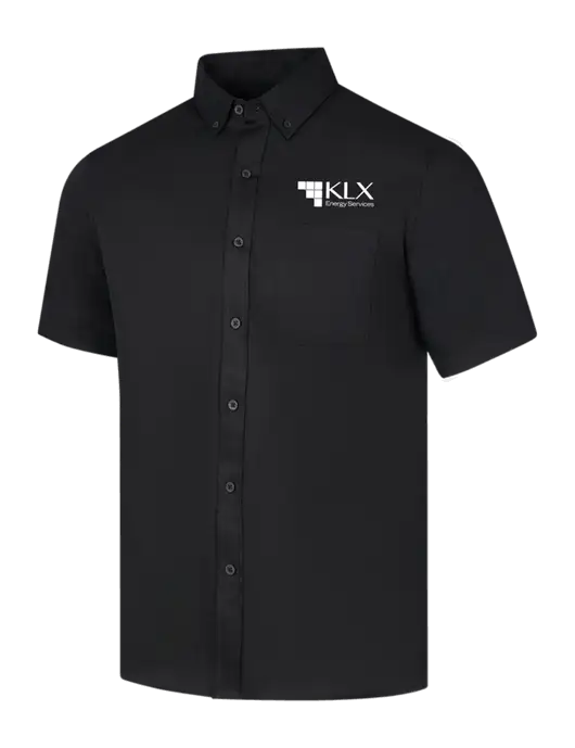 Short Sleeve Deep Black Superpro React Twill Shirt w/KLX Logo