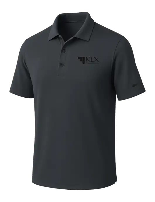 NIKE Dark Grey Dri-Fit Micro Pique Polo w/KLX Logo