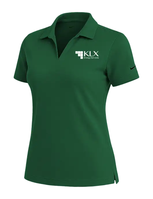 NIKE Dark Green Womens Dri-Fit Micro Pique Polo w/KLX Logo