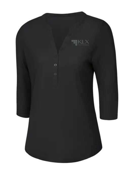 OGIO Blacktop Jewel Henley w/KLX Logo