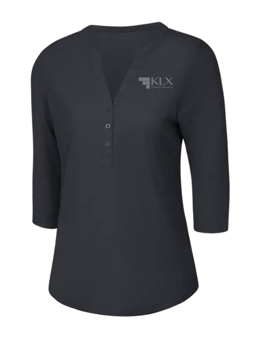 OGIO Charcoal Grey Jewel Henley w/KLX Logo
