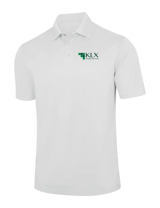 White Performance Fine Jacquard Polo w/KLX Logo
