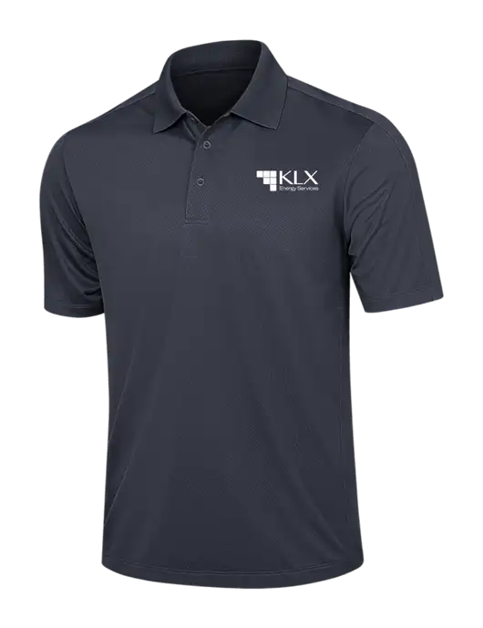 Dark Grey Diamond Textured Jacquard Polo w/KLX Logo