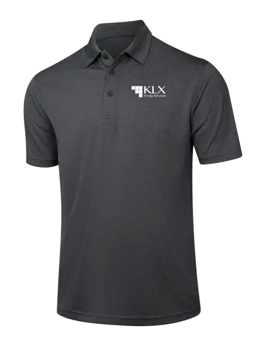 Dark Grey Heather Contender Polo w/KLX Logo