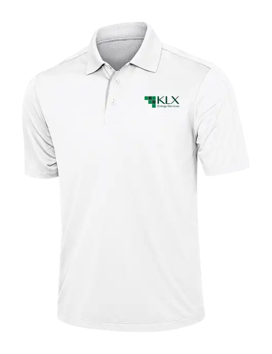 White Diamond Textured Jacquard Polo w/KLX Logo