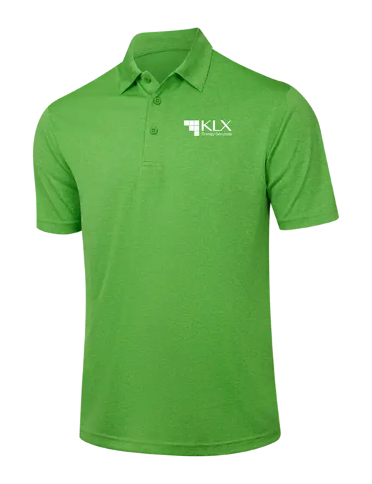 Kelly Green Heather Contender Polo w/KLX Logo