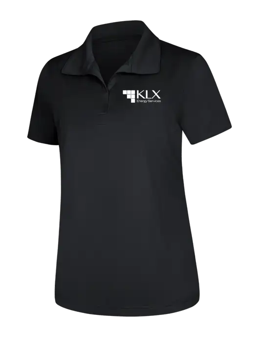 Womens Black Micropique Sport-Wick Polo w/KLX Logo