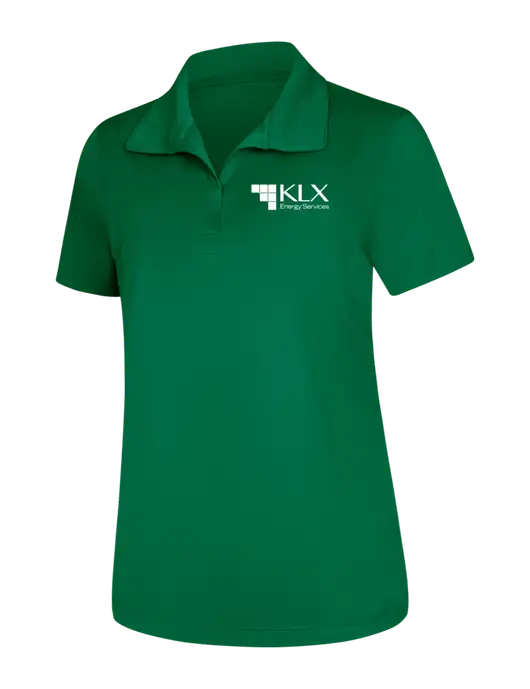 Womens Kelly Green Micropique Sport-Wick Polo w/KLX Logo