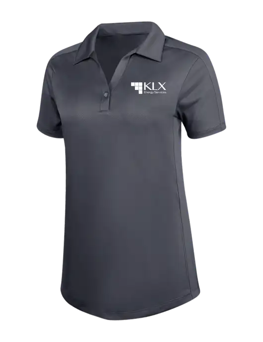 Womens Dark Grey Diamond Jacquard Polo w/KLX Logo