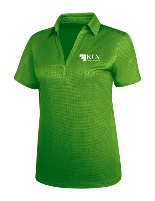 Kelly Green Womens Performance Fine Jacquard Polo w/KLX Logo