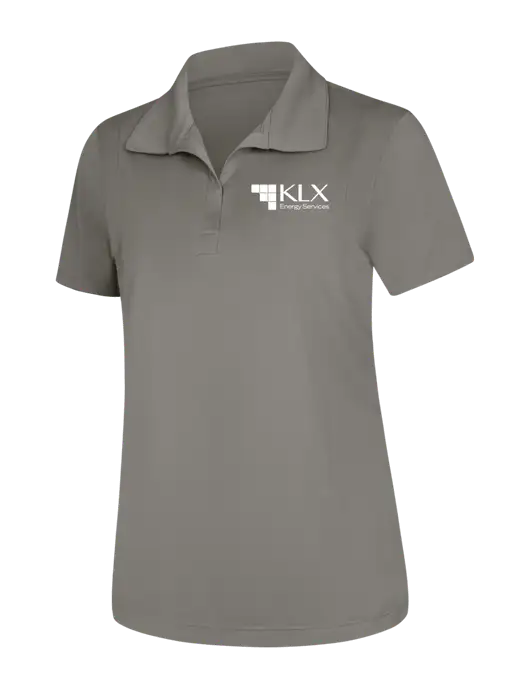 Womens Medium Grey Micropique Sport-Wick Polo w/KLX Logo