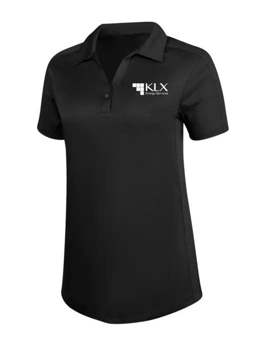 Womens Black Diamond Jacquard Polo w/KLX Logo
