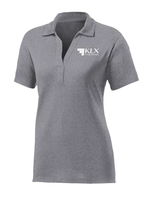 Womens Medium Grey Heather Contender Polo w/KLX Logo