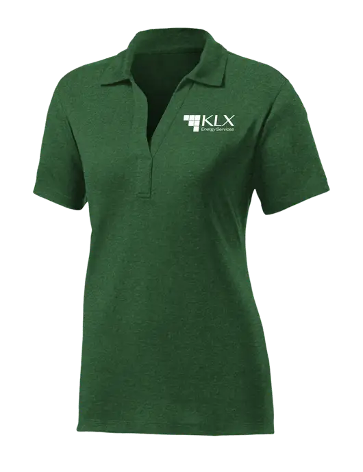 Womens Dark Green Heather Contender Polo w/KLX Logo