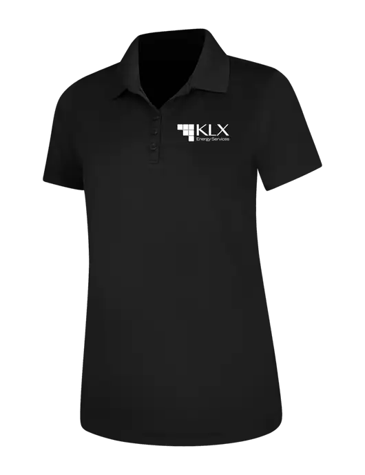 Black Womens Dry Zone UV Mesh Polo w/KLX Logo