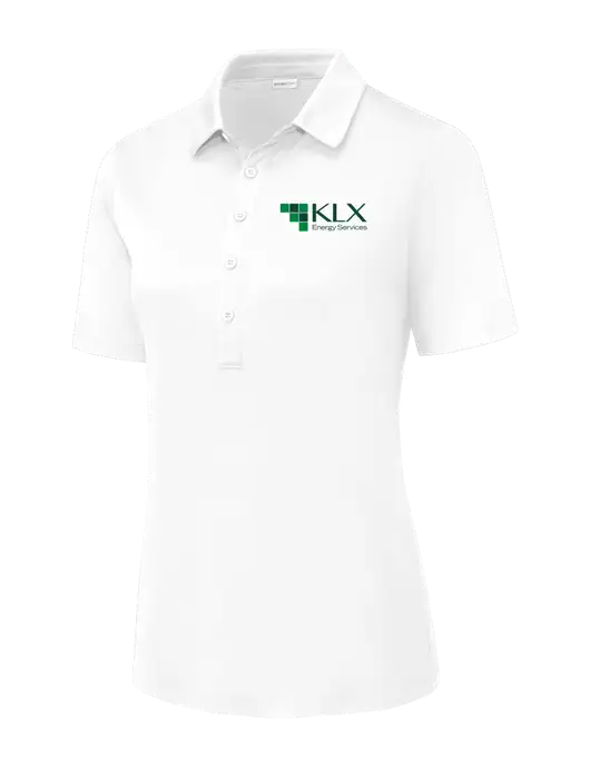 White Womens Posi-UV Pro Polo w/KLX Logo