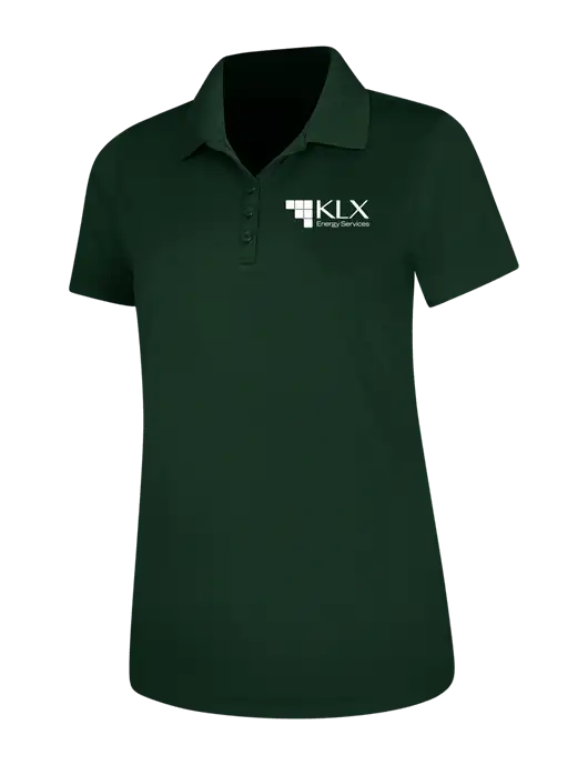 Dark Green Womens Dry Zone UV Mesh Polo w/KLX Logo