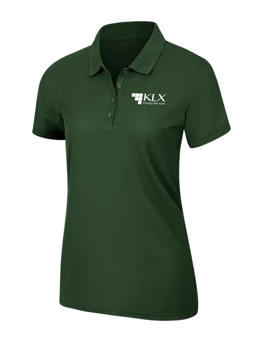 Dark Green Womens Core Classic Pique Polo w/KLX Logo