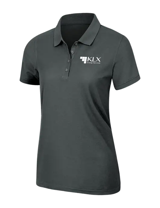 Dark Grey Womens Core Classic Pique Polo w/KLX Logo