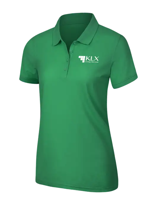 Kelly Green Womens Core Classic Pique Polo w/KLX Logo