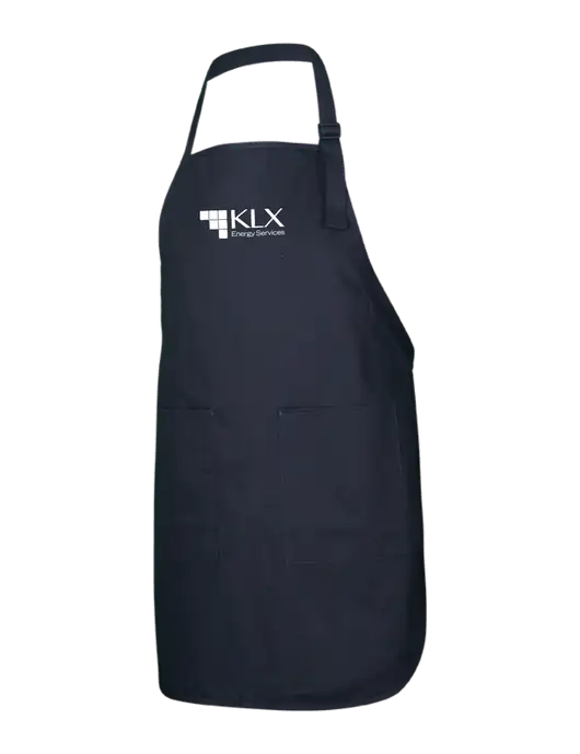 Full-Length Black Apron With Pockets w/KLX Logo