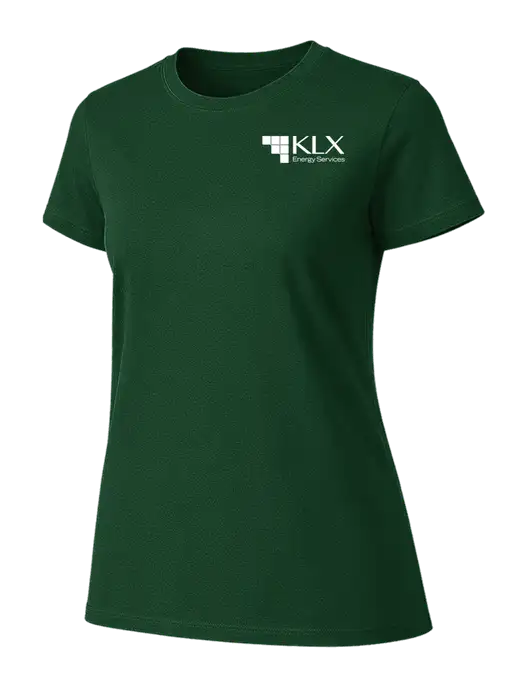 Womens Ring Spun Forest Green 4.5 oz T-Shirt w/KLX Logo