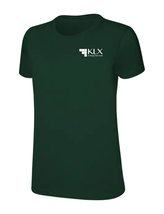 Womens Ring Spun Forest Green 4.5 oz T-Shirt w/KLX Logo