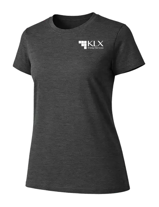 Womens Ring Spun Dark Heather Grey 4.5 oz T-Shirt w/KLX Logo