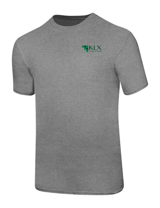 Ring Spun Light Heather Grey 4.5 oz T-Shirt w/KLX Logo