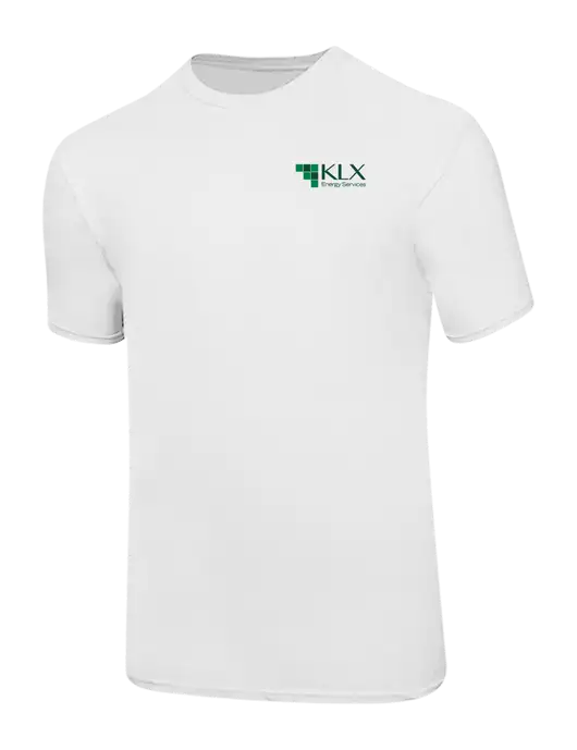 Ring Spun White 4.5 oz T-Shirt w/KLX Logo