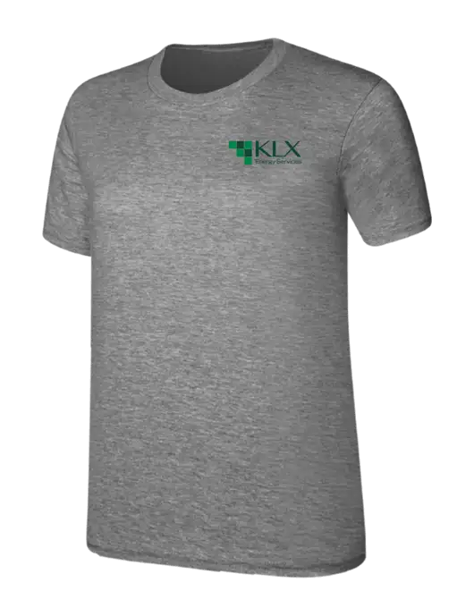 Womens Ring Spun Light Grey Heather 4.5 oz T-Shirt w/KLX Logo