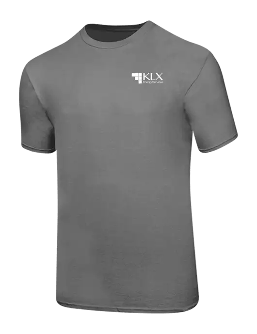 Ring Spun Medium Grey 4.5 oz T-Shirt w/KLX Logo