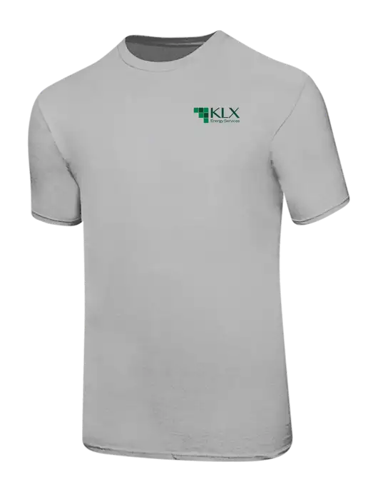 Ring Spun Silver 4.5 oz T-Shirt w/KLX Logo