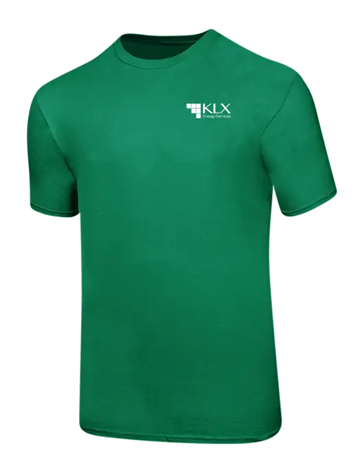 Ring Spun Kelly Green 4.5 oz T-Shirt w/KLX Logo
