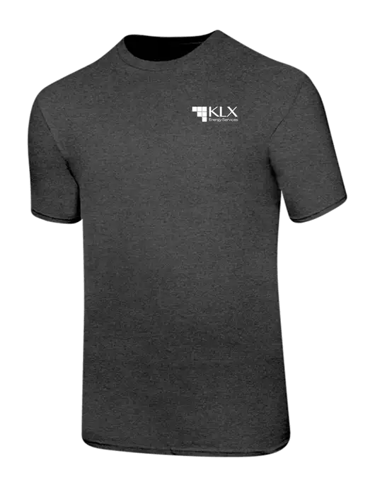 Ring Spun Dark Heather Grey 4.5 oz T-Shirt w/KLX Logo