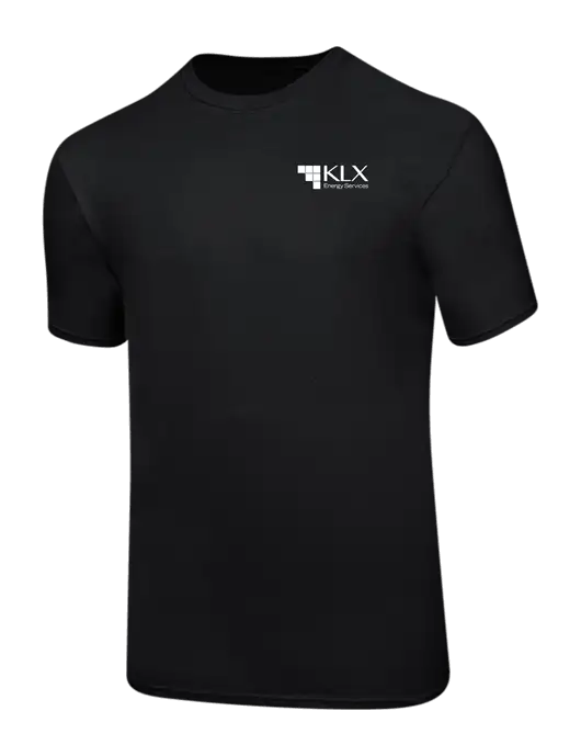Ring Spun Jet Black 4.5 oz T-Shirt w/KLX Logo