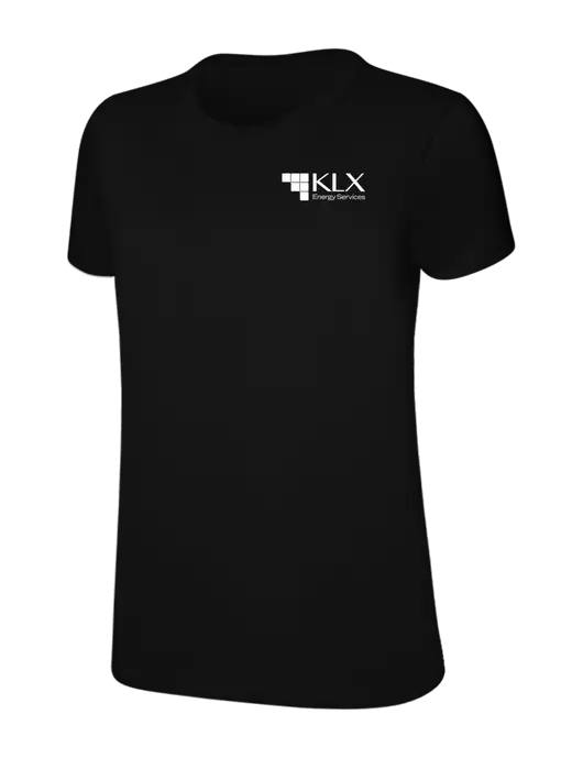 Womens Ring Spun Jet Black 4.5 oz T-Shirt w/KLX Logo