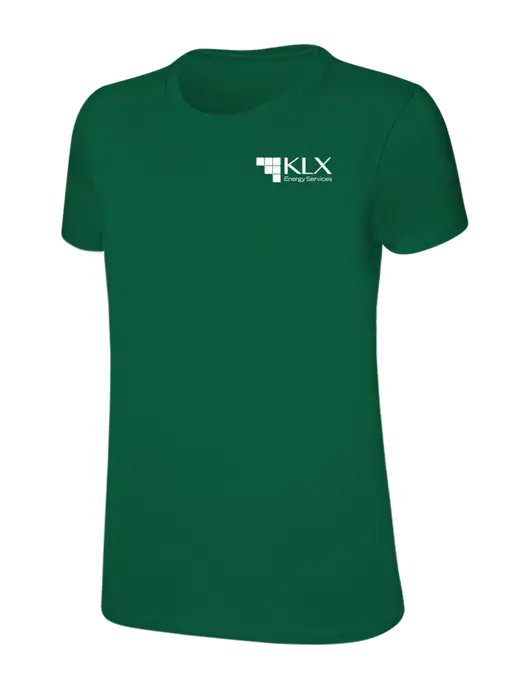 Womens Ring Spun Kelly Green 4.5 oz T-Shirt w/KLX Logo