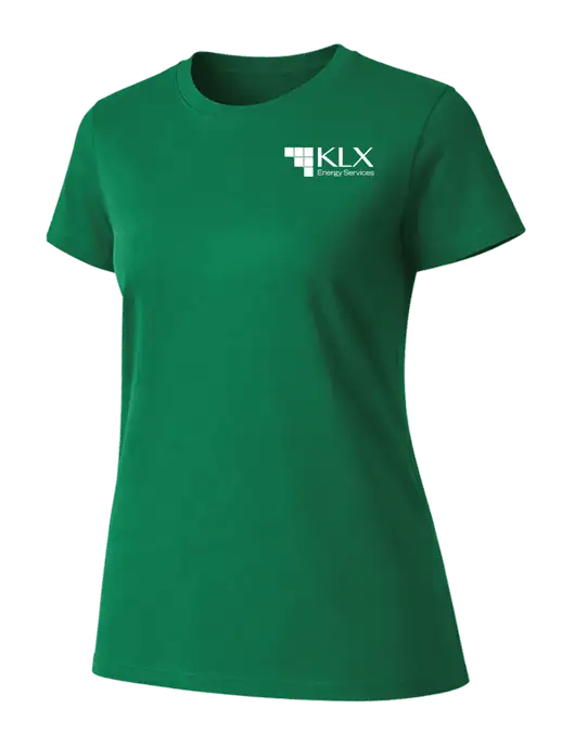 Womens Ring Spun Kelly Green 4.5 oz T-Shirt w/KLX Logo